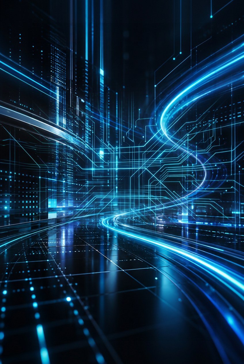 Neon pathways background