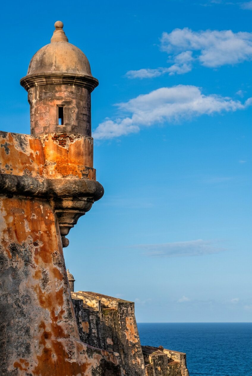 El Morro garita background
